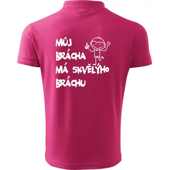 Pánská košile Můj brácha má skvělýho bráchu - Polokošile pánská Pique Polo 203 - XL ( Purpurová )