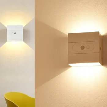 Nástěnné svítidlo 3000K Bílá FASÁDNÍ NÁSTĚNNÁ LAMPA NA ZEĎ HORNÍ DOLNÍ PRO CHODBU OBÝVACÍ POKOJ Z