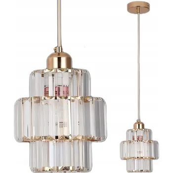 Stropní svítidlo křišťálová zlatá závěsná skleněná moderní glamour