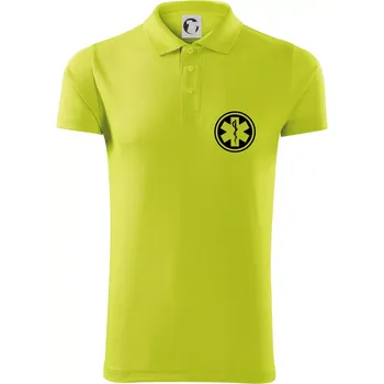 Pánská košile Rescue logo samostatné kulaté - Polokošile Victory sportovní (dresovina) - 3XL ( Limetková )