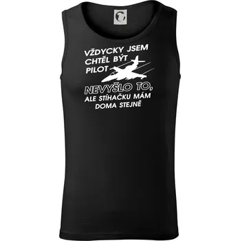 Pánské termoprádlo Chtěl jsem být pilot stíhačku mám doma - Tílko pánské Core - M ( Černá )