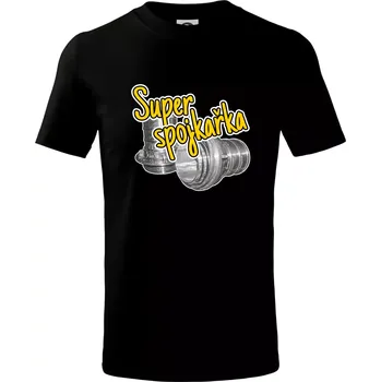 Chlapecké tričko Super spojkařka - Tričko dětské bavlněné - 98 cm / 2 roky ( Černá )