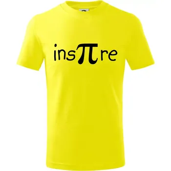 Chlapecké tričko Inspire matematika - Tričko dětské bavlněné - 98 cm / 2 roky ( Citrónová )