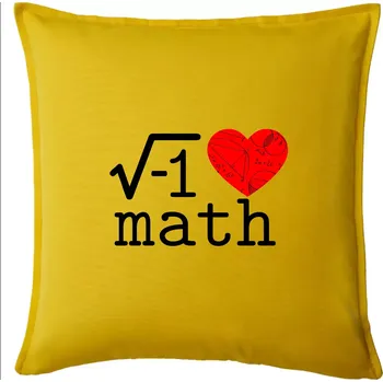 Polštář I love math - Polštář 50x50 - 50x50 - Pouze potah ( Žlutá )