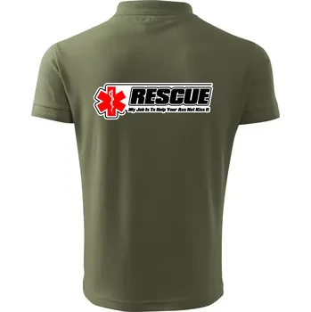 Pánská košile Rescue My Job Is To Help Your Ass Not Kiss It - Polokošile pánská Pique Polo 203 - S ( Khaki )
