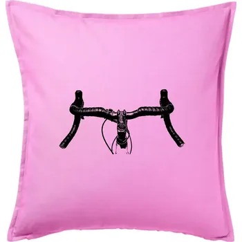 Polštář Silniční kolo řidítka - Polštář 50x50 - 50x50 - Pouze potah ( Růžová )