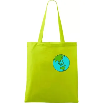 Planeta na prsu - Austrálie - Taška bavlněná - 42 x 38 cm ( Limetková )