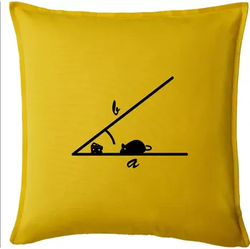 Polštář Matematická myš - Polštář 50x50 - 50x50 - Pouze potah ( Žlutá )