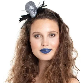 Karnevalový doplněk Folat Čelenka glitrová Lebka