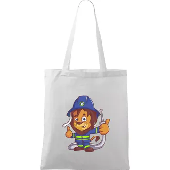 Nákupní taška Hasič lvíček - Taška bavlněná - 42 x 38 cm ( Bílá )