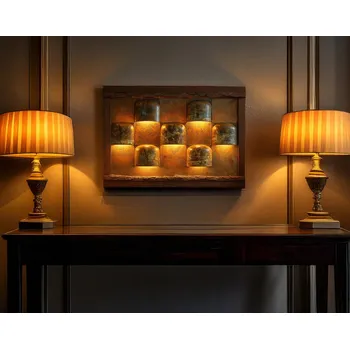 Nástěnné svítidlo Unikátní ručně dělaná měděná nástěnná lampa