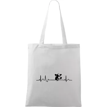 Kráva EKG - Taška bavlněná - 42 x 38 cm ( Bílá )