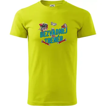 Bezvadnej trenér hasičů - Klasické pánské triko vyšší gramáže - M ( Limetková )