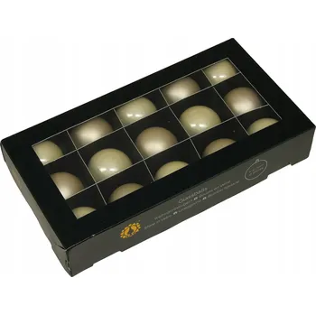 Vánoční dekorace SKLENĚNÉ VÁNOČNÍ BAŇKY VÁNOČNÍ KOULE ze skla 4 cm 15 ks Krémové