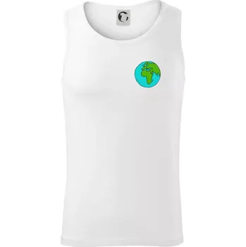 Planeta na prsu - Afrika a Evropa - Tílko pánské Core - XL ( Bílá )