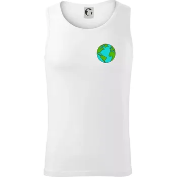 Planeta na prsu - Amerika a Afrika - Tílko pánské Core - M ( Bílá )