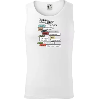 Chatovací slovník moderního seniora (Běžící češtinář) - Tílko pánské Core - XL ( Bílá )