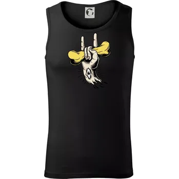 Rocková ruka kost a oko - Tílko pánské Core - XL ( Černá )