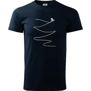 Pánské tričko Cyklo sjezd z kopce - Triko extra velké (5-8XL) - 7XL ( Námořní modrá (velmi tmavá - téměř černá) )