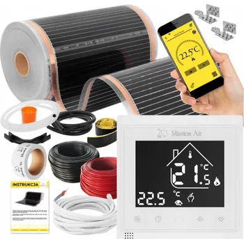 Topná rohož SADA INFRAČERVENÉ Vyhřívací Podložka Fólie FÓLIÍ 160 W/m² 1 m²