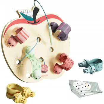 Dřevěná hračka Edukativní Hračka pro děti LOGICKÁ HRA Červíci v Jablku 18m+ TopBright