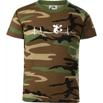 Chlapecké tričko Kráva EKG - Dětské maskáčové triko - 104-110cm / 3-4 roky ( Hnědý maskáč )