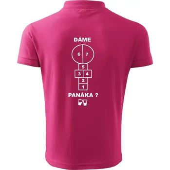 Pánská košile Dáme panáka? - Polokošile pánská Pique Polo 203 - 3XL ( Purpurová )