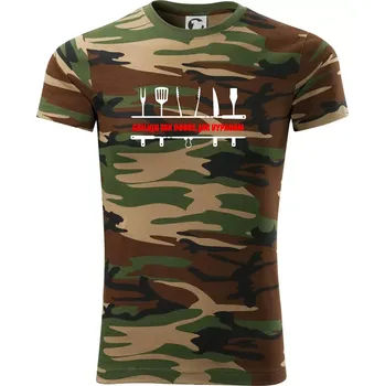 Pánské tričko Griluju tak dobře, jak vypadám - Army CAMOUFLAGE - 2XL ( Hnědý maskáč )