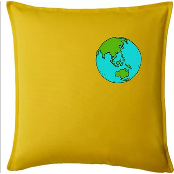 Polštář Planeta na prsu - Austrálie - Polštář 50x50 - 50x50 - Pouze potah ( Žlutá )