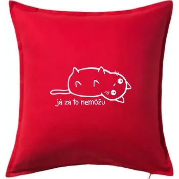 Polštář Já za to nemůžu - Polštář 50x50 - 50x50 - Včetně výplně ( Červená )