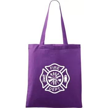 Fire dept. logo - Taška bavlněná - 42 x 38 cm ( Fialová )