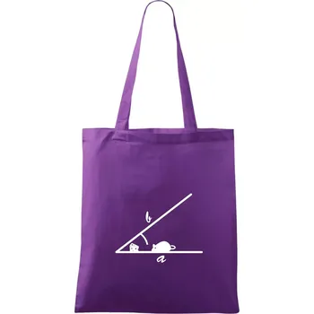 Matematická myš - Taška bavlněná - 42 x 38 cm ( Fialová )