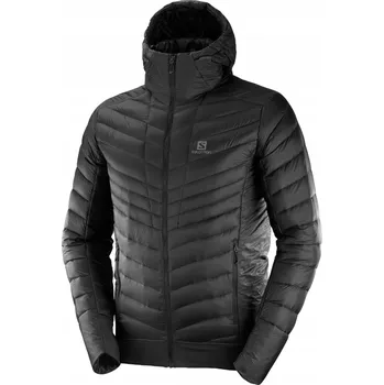 Pánská péřová bunda Salomon černá s kapucí velikost S