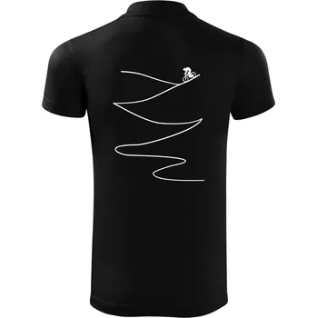 Pánská košile Cyklo sjezd z kopce - Polokošile Victory sportovní (dresovina) - 2XL ( Černá )