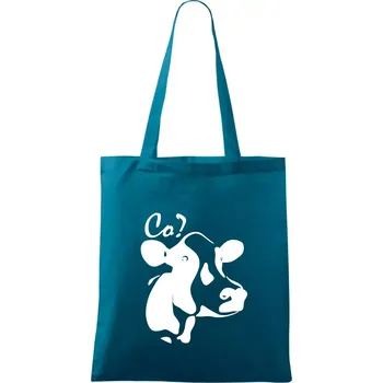 Zmatená kráva - Taška bavlněná - 42 x 38 cm ( Petrolejová )