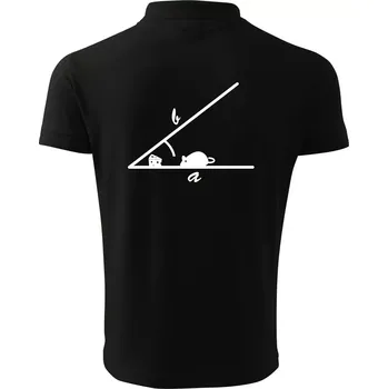Pánská košile Matematická myš - Polokošile pánská Pique Polo 203 - 5XL ( Černá )