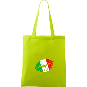 Itálie kiss - Taška bavlněná - 42 x 38 cm ( Limetková )