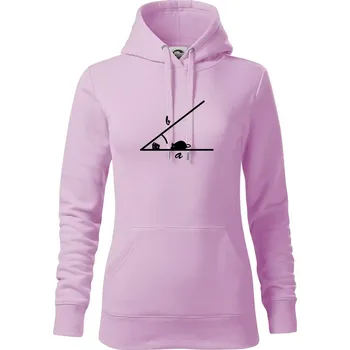 Dámská mikina Matematická myš - Mikina dámská Cape s kapucí - XS ( Orchid )