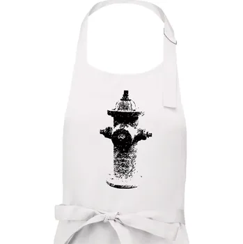 Kuchyňská zástěra Hasičský hydrant americký - Dámská zástěra na vaření - Univerzální velikost ( Bílá )