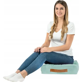 Taburet Kvadratický polštář PLUSZOVÝ taburet křeslo PERLOVÁ