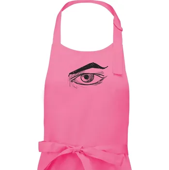 Kuchyňská zástěra Párovy motiv - oko naštvané - Pánská zástěra na vaření - Univerzální velikost ( Růžová )