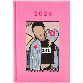 Kalendář Knižkový kalendář pro učitele 2026 A5, růžový