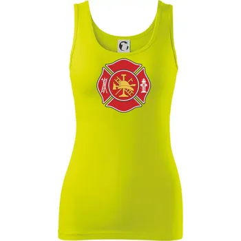 Fire department logo červené - Dámské tílko - S ( Limetková )