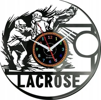Hodiny Lacrosse Trenér Nástěnné Hodiny Vinylová Deska Moderní Dekorativní Jako Dárek