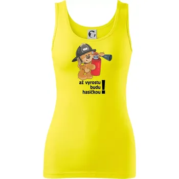 Dámské tričko Až vyrostu budu hasičkou - Dámské tílko - M ( Citrónová )