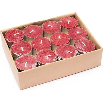 Svíčka Čajové svíčky s vůní růže 24 ks, doba hoření 5 hodin, symbol květu života