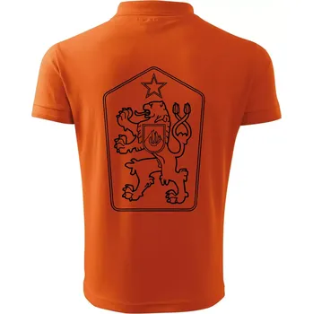 Pánská košile ČSSR znak - Polokošile pánská Pique Polo 203 - 5XL ( Oranžová )