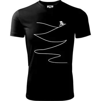 Chlapecké tričko Cyklo sjezd z kopce - Dětské triko sportovní (dresovina) - 122 cm/6 let ( Černá )
