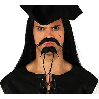 Guirca Pirátský černý knírek s kozí bradkou