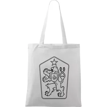 Nákupní taška ČSSR znak - Taška bavlněná - 42 x 38 cm ( Bílá )